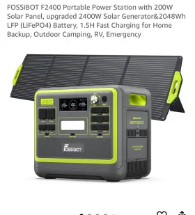 F2400W POWER Fossibot Station Solar Panel