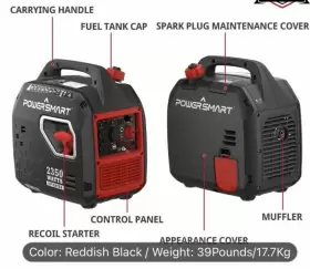 2350W POWERSMART Gas Generator Inverter Carb #2