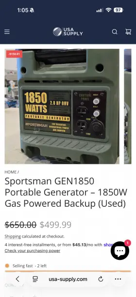 GEN1850 SPORTSMAN Generator