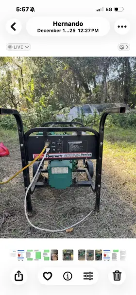GENR4KDF SPORTSMAN Framed Wattage Horse Power Generator