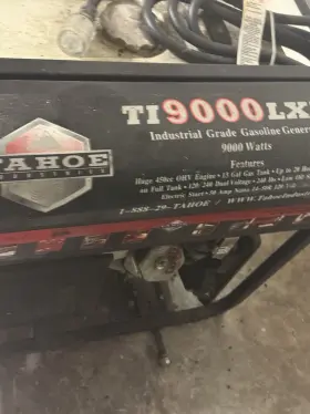 TI9000LXU TAHOE INDUSTRIES Generator Electric Start