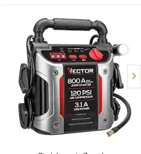 814632014232 VECTOR Jump Starter Power Air Compressor
