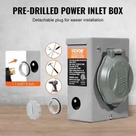 YZXYSRHTZ50AAJBHEV1 VEVOR Generator Extension Cord Power Box #3