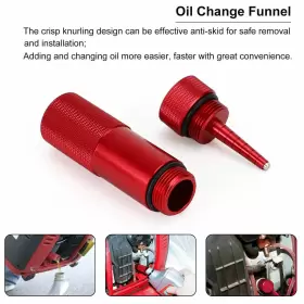 H086-A001-RED VIPJQ Generator Mess Oil Funnel Magnetic Honda #3