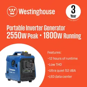 445055087096 WESTINGHOUSE Gas Inverter Generator Recoil Start #2
