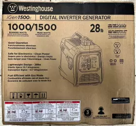 IGEN1500C WESTINGHOUSE Peak Digital Inverter Generator Carb