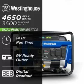 WGEN3600DFCV WESTINGHOUSE Dual Fuel Generator Recoil Start Rv #2