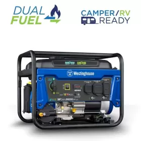 WGEN3600DFCV WESTINGHOUSE Dual Fuel Generator Recoil Start Rv