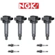 Ignition Coil & NGK V-Power Iridium Spark Plug Fits 2000-2017 Toyota Prius Yaris