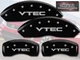 2003-2008 Honda Pilot Front + Rear Black MGP Brake Disc Caliper Covers "VTEC"