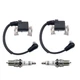 2PCS Ignition Coils 30500-Z6L-043 With Spakr Plug For Honda GX630 GX660 GX690...