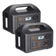 2x 300W Portable Power Station 333Wh Solar Generator LiFePO4 Battery Bank NEW