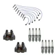 Denso 2 Ignition Coil Wires 8 NGK Iridium Spark Plugs Kit For Mustang V8 Vin X