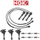 NGK G-Power Premium Platinum Spark Plug + Ignition Coil Wire For Hyundai 3.5L V6