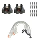 Denso 2 Ignition Coil Wires 8 NGK Iridium Spark Plugs Kit For Explorer 5.0 V8