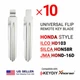 10x New Uncut Universal Flip Remote Key Blade Honda Type HD103 HON58R HOND-16D