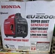 Honda EU2200i Inverter Generator Super Quiet Lightweight Bluetooth 8.1hr 47.4lbs
