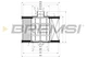 BRAMSI FE0041 Fuel Filter for Citroen, Fiat, Ford, Lancia, Peugeot, Volvo