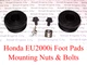 Qty (2) HONDA EU2000i GENERATOR RUBBER FOOT PADS Feet Incl Mounting Nuts Bolts 