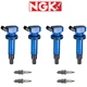 NGK G-Power Premium Platinum Spark Plug + High Energy Ignition Coil For Toyota