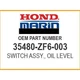 Honda SWITCH, OIL LEVEL 35480-ZF6-003 OEM NEW