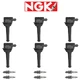 NGK G-Power Platinum Spark Plug + Racing Ignition Coil For Volvo XC70 2.5L L5