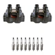 Denso 2 Ignition Coil 8 NGK Nickel Spark Plugs Kit For F-150 F-250 Mustang V8