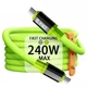 240W USB C to USB C Fast Charging Cable 6A High Power Cord for iPhone Samsung