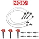 NGK G-Power Premium Platinum Spark Plug + Racing Ignition Coil Wire For Toyota