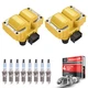 Heavy Duty Ignition Coil & Motorcraft Platinum Spark Plug for Mazda B2300 FD487
