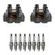 Denso 2 Ignition Coil 8 NGK Platinum Spark Plugs Kit For F-150 F-250 Mustang V8