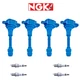 Engine Ignition Coil & NGK G-Power Laser Iridium Spark Plug For Nissan 2.5L L4