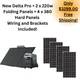 EcoFlow Delta Pro 3600Wh Power Station + 2 x 220w folding AND 4 380w Hard Panels