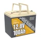 Power Queen 12V 100Ah Group 24 LiFePO4 Lithium Battery BMS For RV Trailer Vans