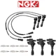 NGK Iridium IX Spark Plug + Ignition Coil Wireset For 02-05 Kia Sedona 3.5L V6
