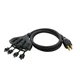 5ft Power Distribution Cord NEMA L14-30 Plug to 4 Household Outlets by AC WORKS&reg;