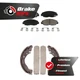 Front Rear Ceramic Brake Pads Drum Shoe Kit For 2006-2011 Honda Civic LX EX EX-L