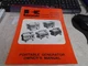 OEM Kawasaki Portable Generator Owner Manual(Pg1-16) KG550A KG750A 99920-2001-03