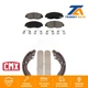 Front Rear Ceramic Brake Pads And Drum Shoes Kit For Honda Civic Insight