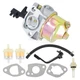 Carburetor Carb Filter Set for DuroMax XP4400-CA XP4400E-CA 7hp 208cc Generator