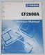 Yamaha EF2600A Generator Factory Service Manual Original Shop Repair Book