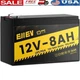 12V 8Ah LiFePO4 Battery Lightweight BMS Protected Long Life Portable Power New