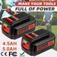 40 Volt 4.5Ah for Black and Decker 40V 5.0Ah Max Lithium Battery LBX2040 LBXR36