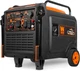 WEN 10,500W Quiet Portable Tri-Fuel Inverter Generator, Electric Start CO Sensor