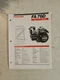 Vintage 1987 Kawasaki FA 76D ENGINE Dealer Sales Brochure Spec Sheet 