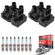 Ignition Coil & Motorcraft Platinum Spark Plug for Mazda B2300 B2500 2.5L FD487