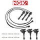 NGK Iridium IX Spark Plug + Ignition Coil Wireset For 03-06 Kia Amanti 3.5L V6