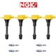 NGK G-Power Laser Iridium Spark Plug + Racing Ignition Coil For Nissan 2.5L L4