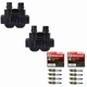 Direct Ignition Coils FD487  + (8) Motorcraft SP432 Spark Plugs For Ford Mazda