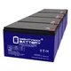 Mighty Max 12V 15AH GEL F2 Replaces Goal Zero Yeti 150 Solar Generator - 4 Pack